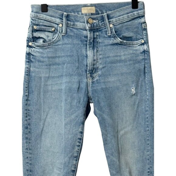 Mother The Insider Crop Step Chew Jeans in Drinking By The Pool Women's Size 25 - Picture 2 of 13